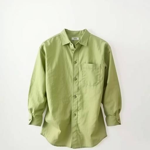Camisa de linho verde musgo manga longa